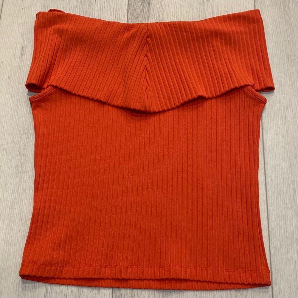 ASOS Cold Shoulder Ribbed Sleeveless Top Size 6 - Picture 7 of 7